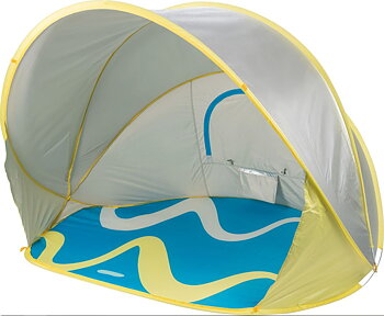Strandskydd/strandtält för sol- och vindskydd - POP-UP 168 x 168 x 130 cm