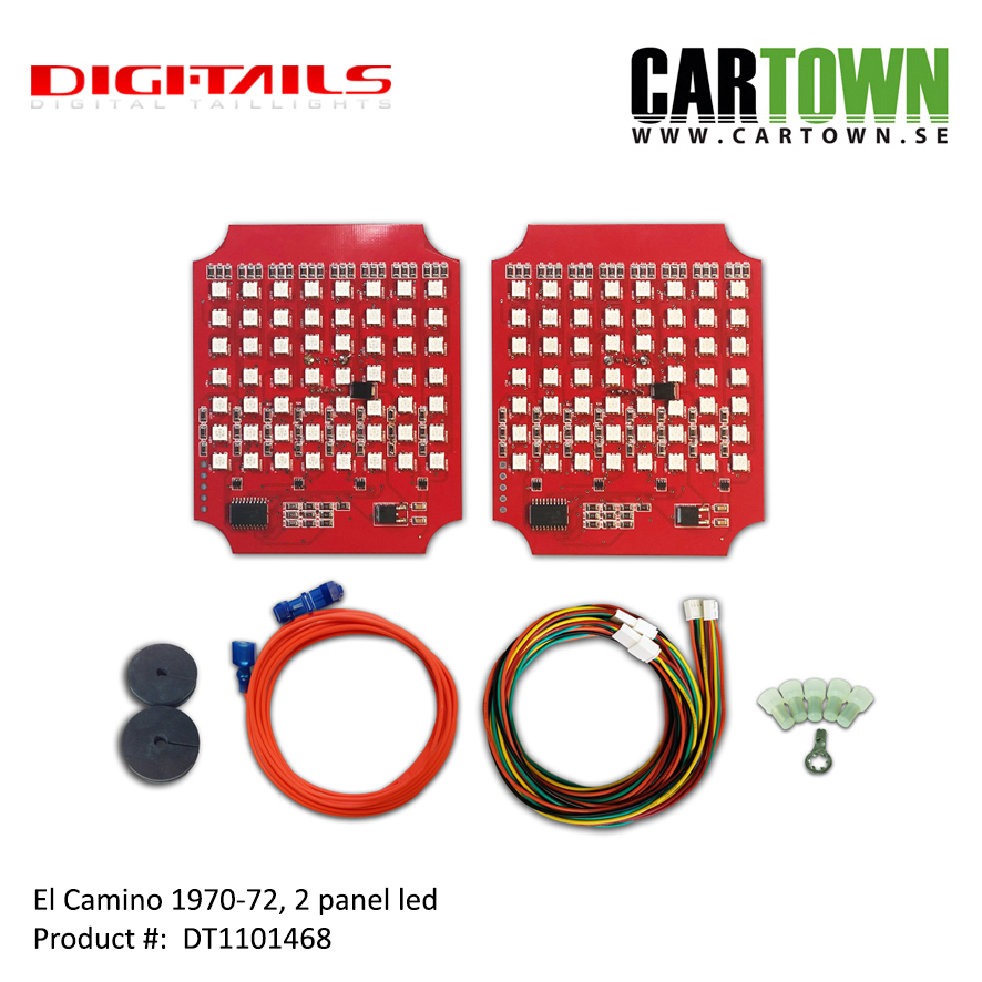 1970-72 El Camino - 2 Panel Sequential LED Taillight Kit - 3