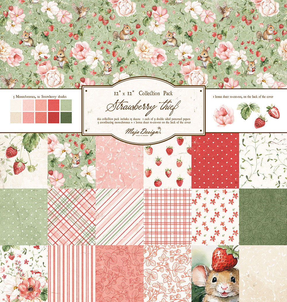 Maja Design - Collection pack 12x12- Strawberry thief 