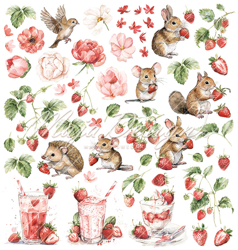 Maja Design - Collection pack 12x12- Strawberry thief  - 8