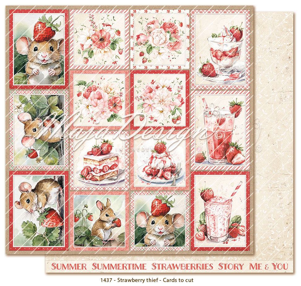 Maja Design -  Strawberry thief - Cut-out-cards