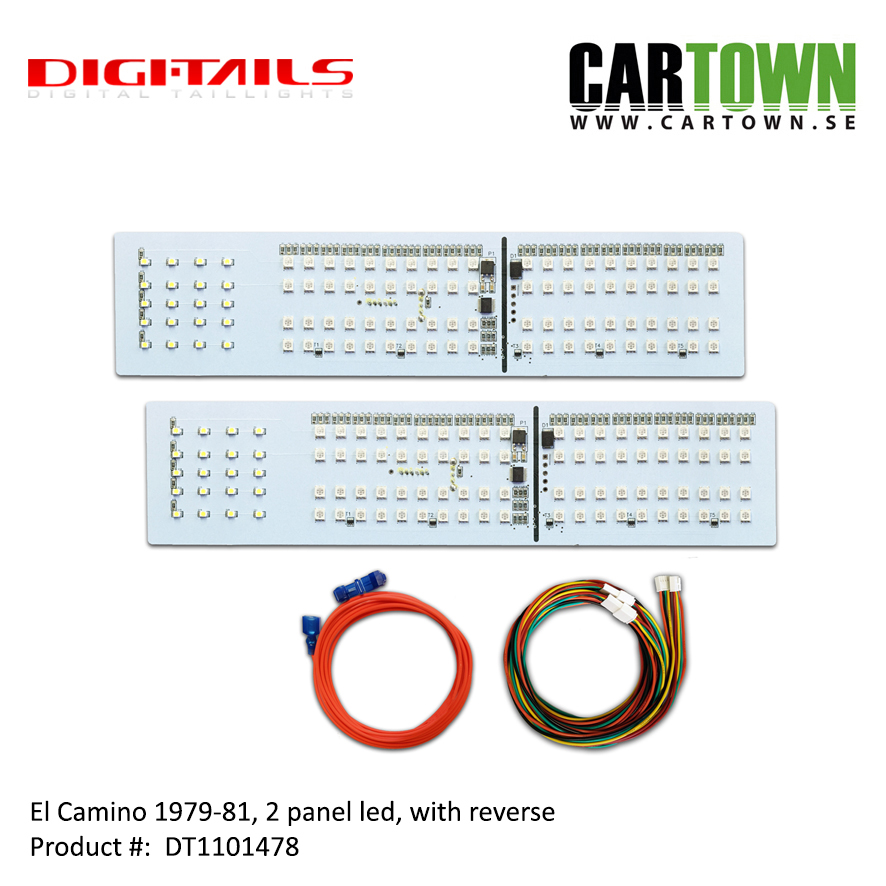 1979-81 El Camino - 2 Panel Sequential LED Taillight Kit - 4