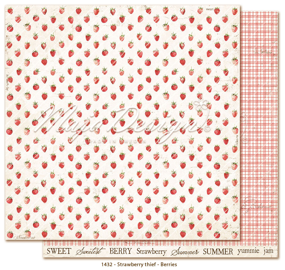 Maja Design - Paper pack 6x6 - Strawberry thief  - 6