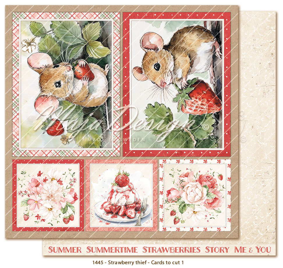 Maja Design - Paper pack 6x6 - Strawberry thief  - 12