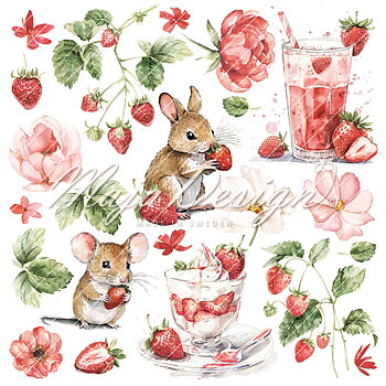 Maja Design - Paper pack 6x6 - Strawberry thief 