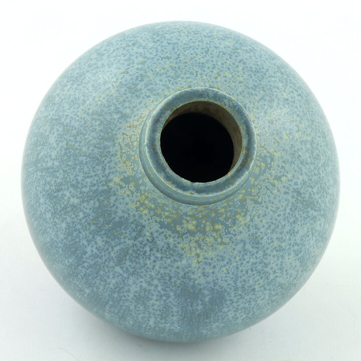 Triller Tobo (1940s) Unique Blue Swelling Vase 8 cm