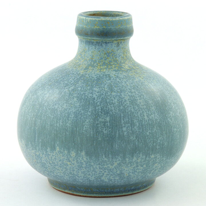 Triller Tobo (1940s) Unique Blue Swelling Vase 8 cm