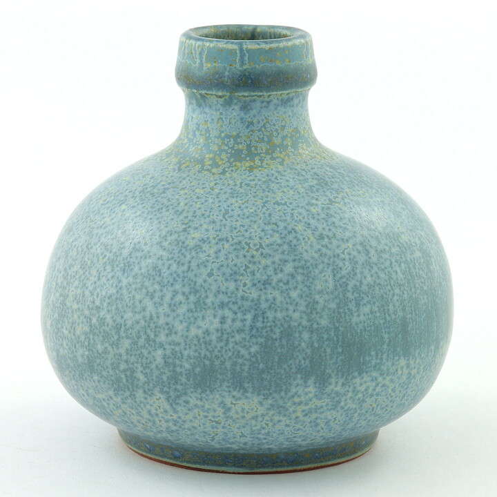 Triller Tobo (1940s) Unique Blue Swelling Vase 8 cm
