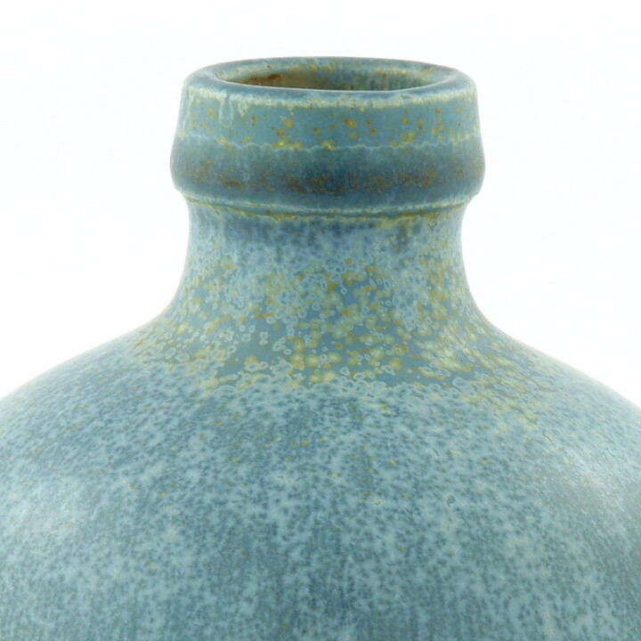Triller Tobo (1940s) Unique Blue Swelling Vase 8 cm