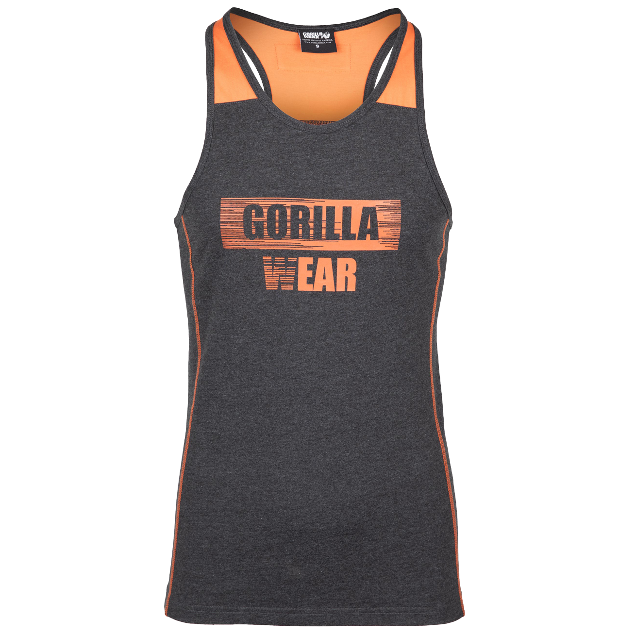 Wallace Tank Top, grey/orange