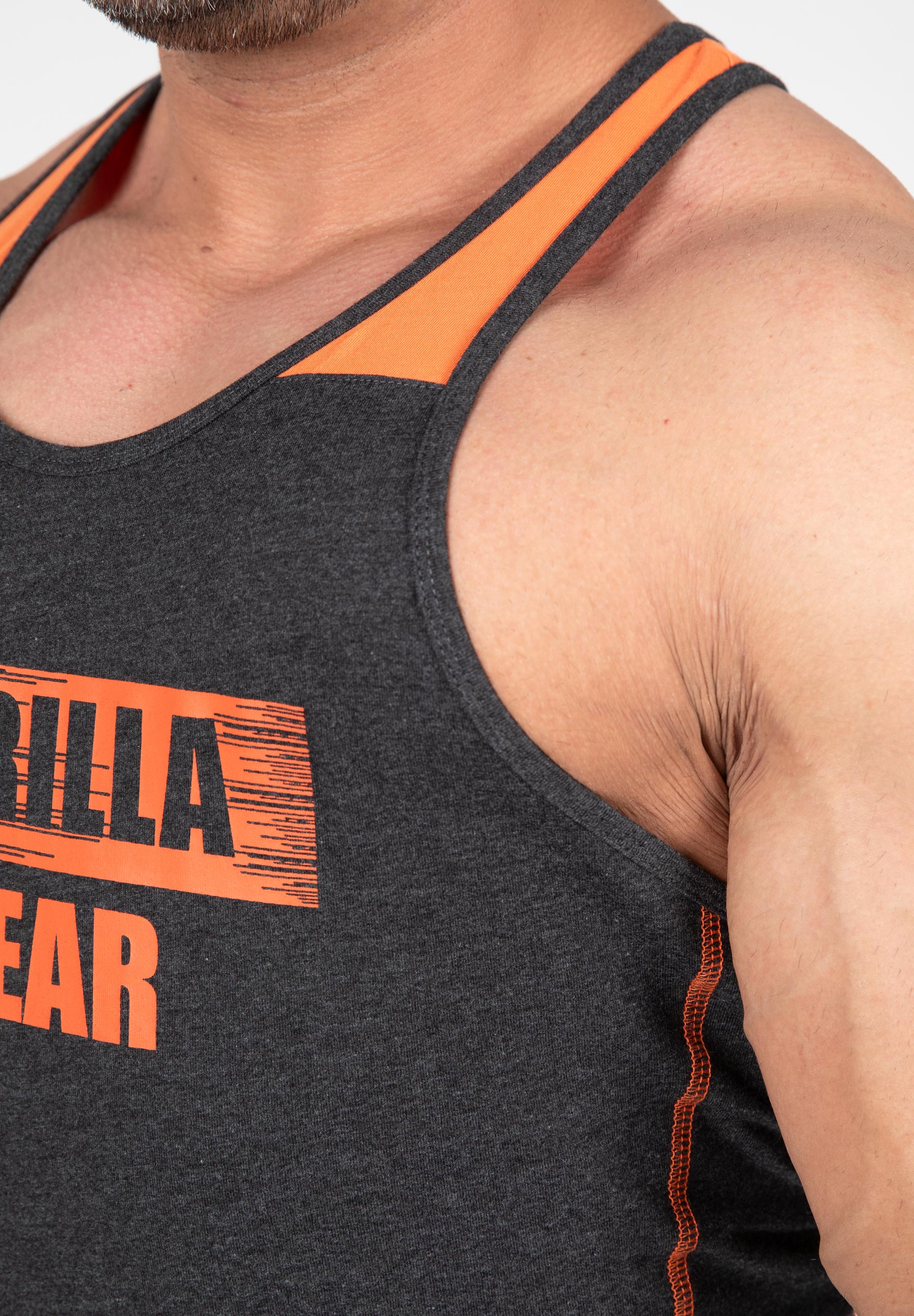 Wallace Tank Top, grey/orange - 8