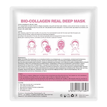 BIO-COLLAGEN Real Deep Luksusmaske med peptider og rosenvand