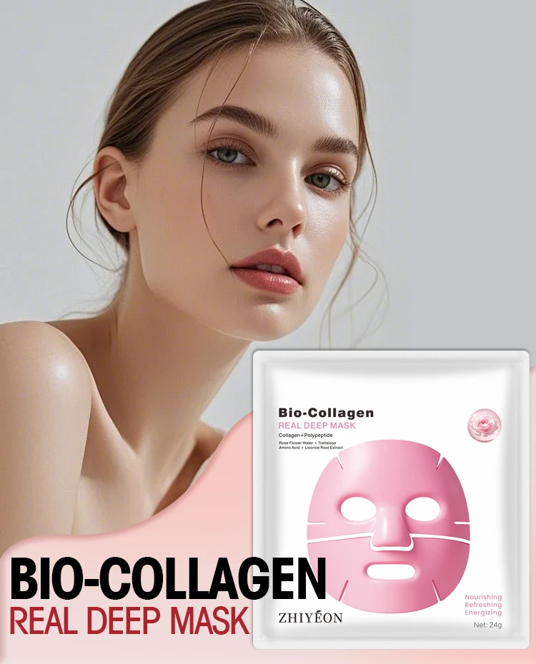 BIO-COLLAGEN Real Deep Kasvonaamio - Sisältää peptidejä ja ruusuvettä - 4