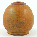 Triller Tobo (1940s) Unique Brown Swelling Vase 9 cm