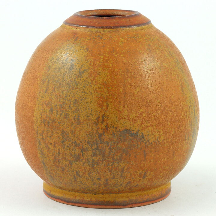 Triller Tobo (1940s) Unique Brown Swelling Vase 9 cm