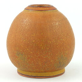 Triller Tobo (1940s) Unique Brown Swelling Vase 9 cm