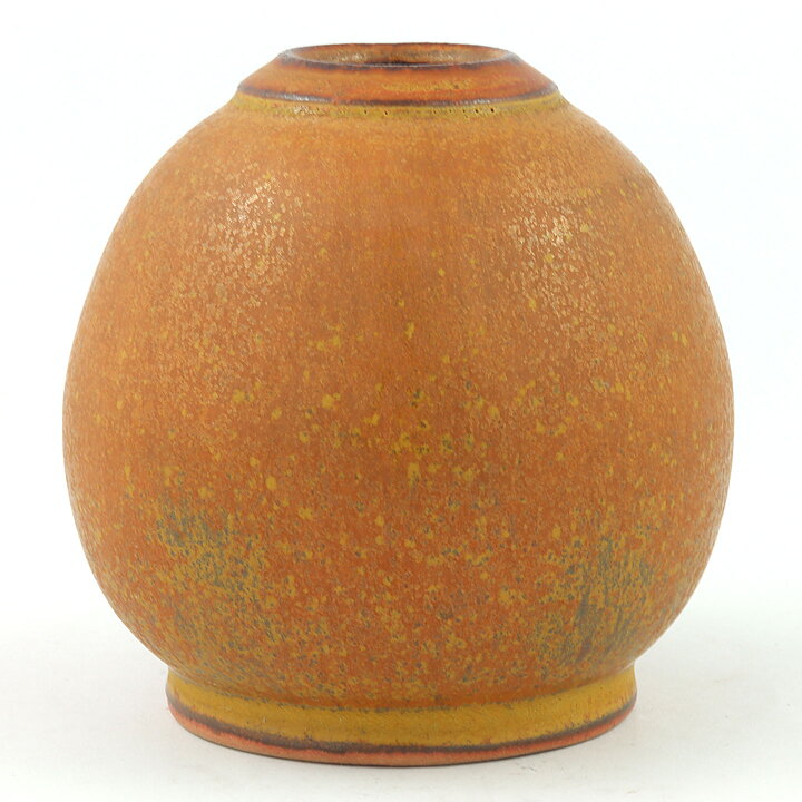 Triller Tobo (1940s) Unique Brown Swelling Vase 9 cm