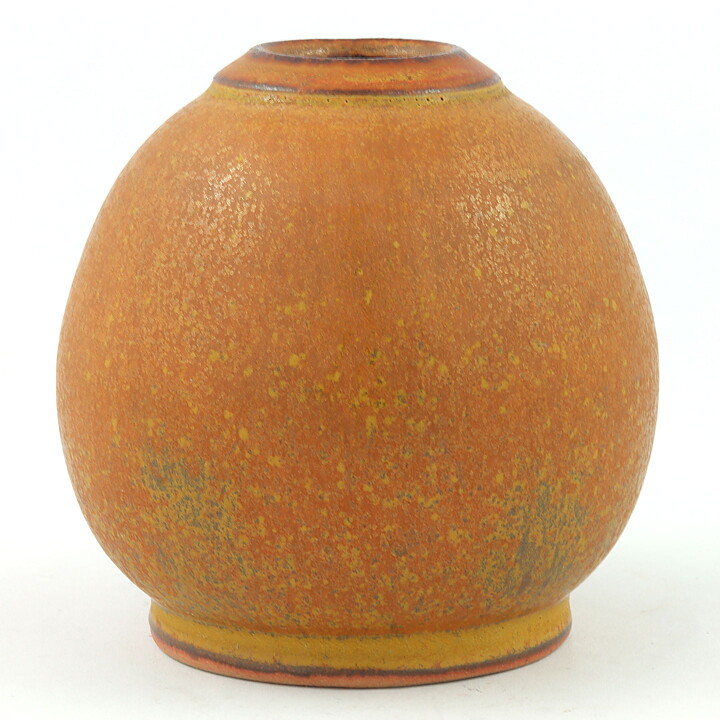 Triller Tobo (1940s) Unique Brown Swelling Vase 9 cm