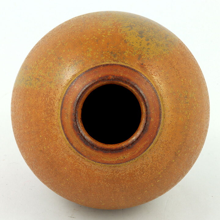 Triller Tobo (1940s) Unique Brown Swelling Vase 9 cm