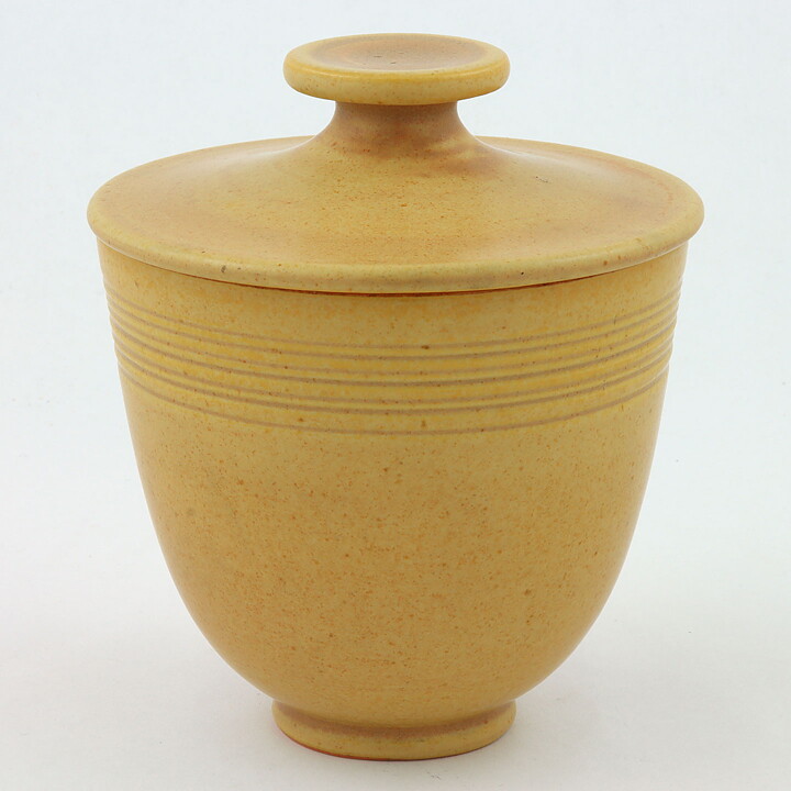 トリラー トボスタジオ  一点もの  黄色の容器  14cm  1940年代