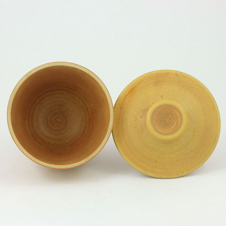 トリラー トボスタジオ  一点もの  黄色の容器  14cm  1940年代