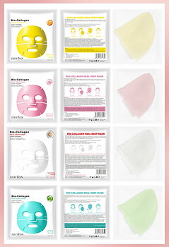 Bio-Collagen Real Deep gezichtsmasker – set van 4 maskers