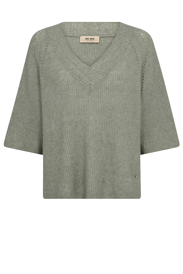 MMTaci 3/4 V-neck Knit Shadow - 4