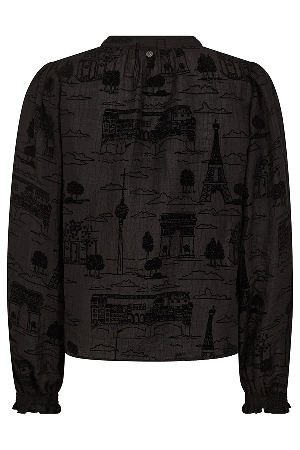 MMTazzin Tale Light Blouse Black - 5