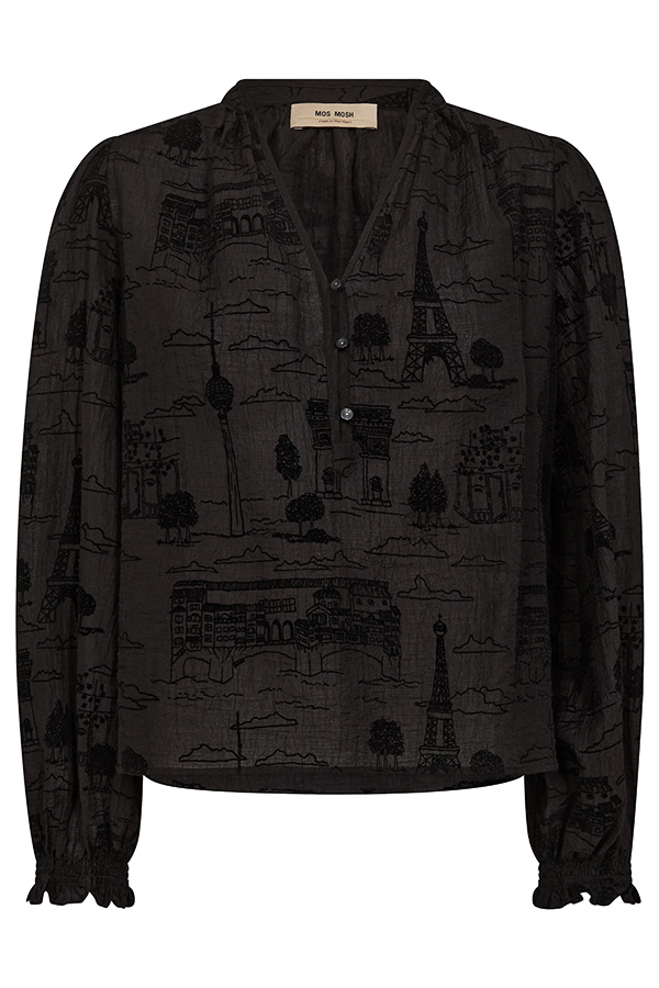 MMTazzin Tale Light Blouse Black - 4