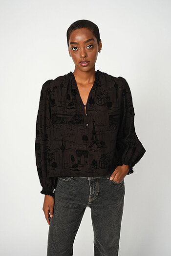 MMTazzin Tale Light Blouse Black