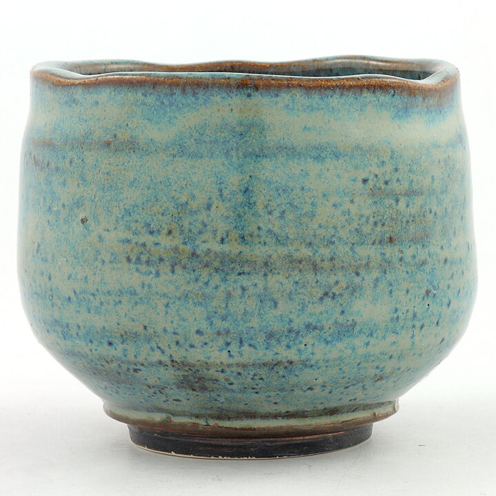 Isak Isaksson (2000s) Unique Chawan Bowl with Green Glaze 11 cm #44