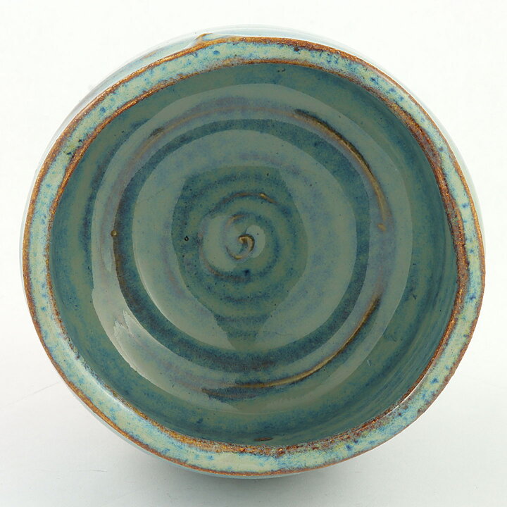 Isak Isaksson (2000s) Unique Chawan Bowl with Green Glaze 11 cm #44
