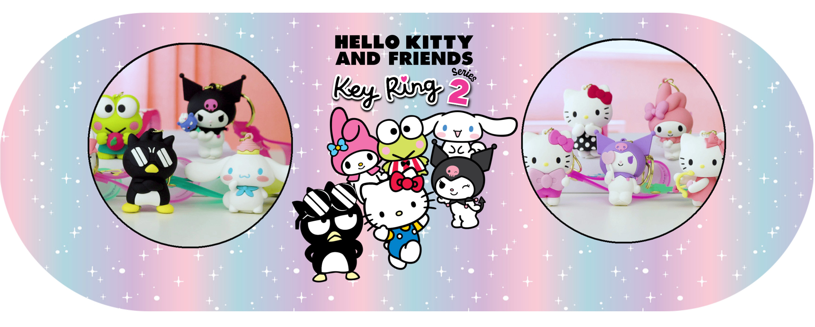 Hello Kitty and Friends 3D nyckelring/bag charm med silikonband - Badtz Maru - 3