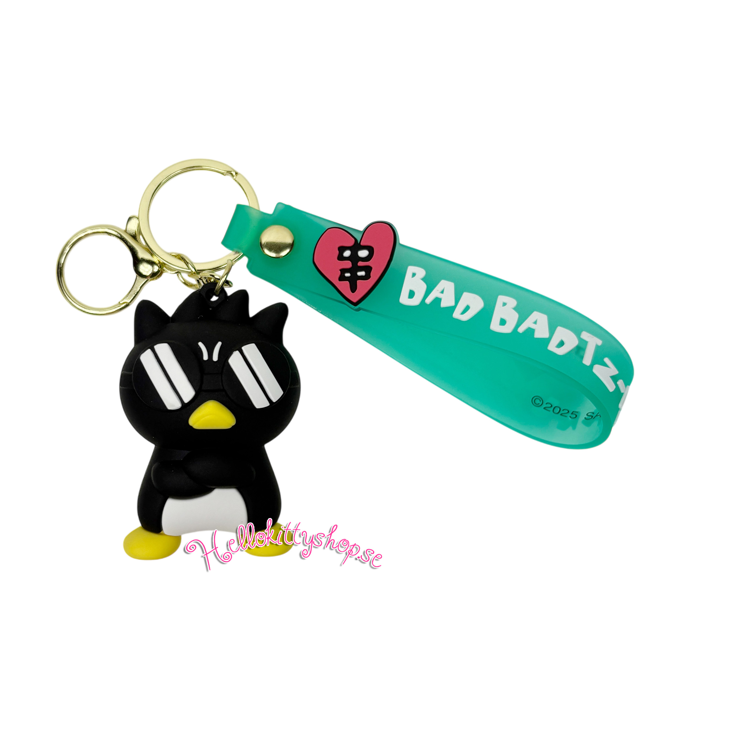 Hello Kitty and Friends 3D nyckelring/bag charm med silikonband - Badtz Maru