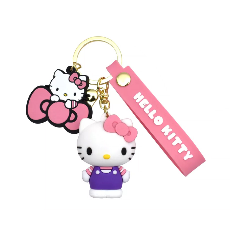 Hello Kitty 3D nyckelring med silikonband - 3
