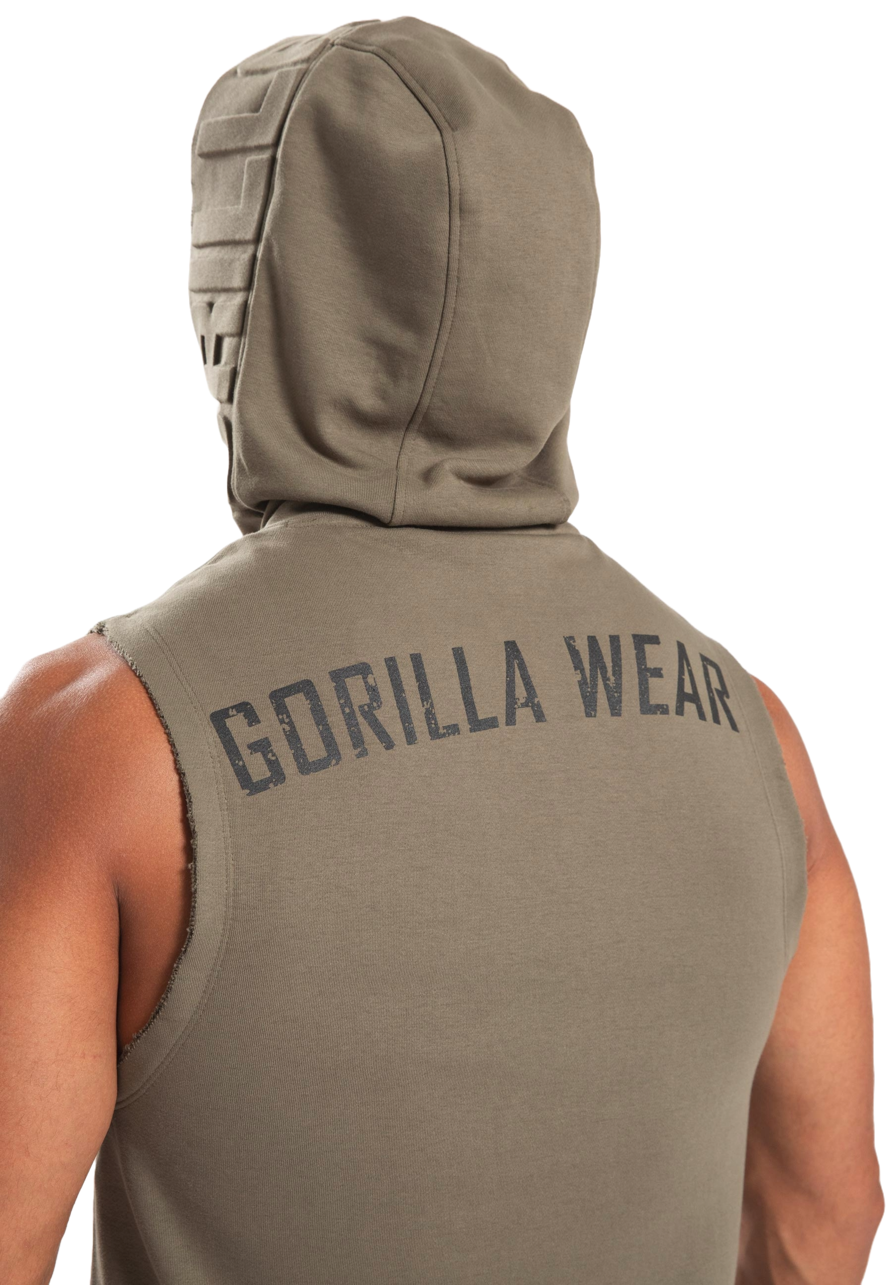 Marshall Sleeveless Hoodie, army green - 5