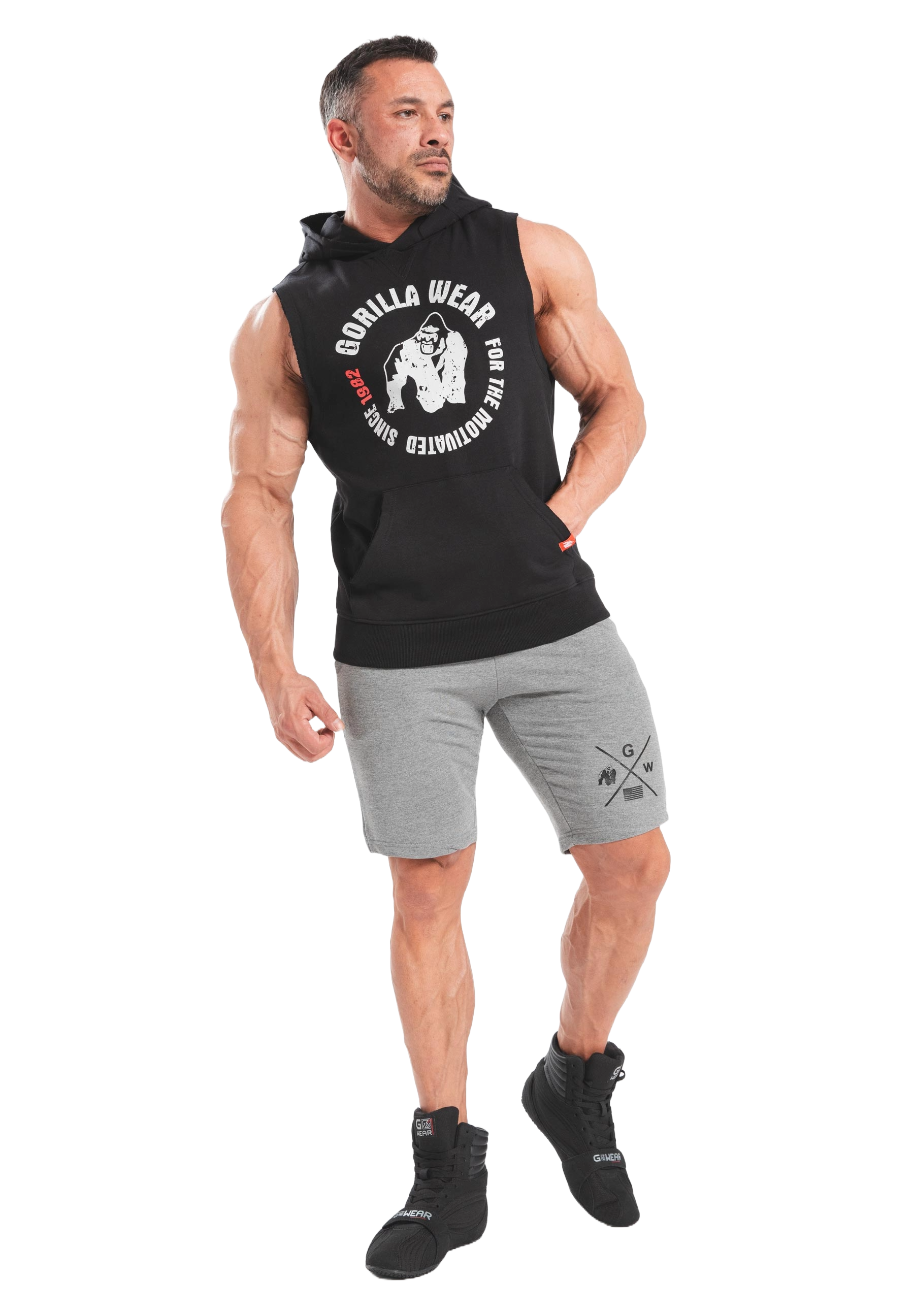 Marshall Sleeveless Hoodie, black - 4