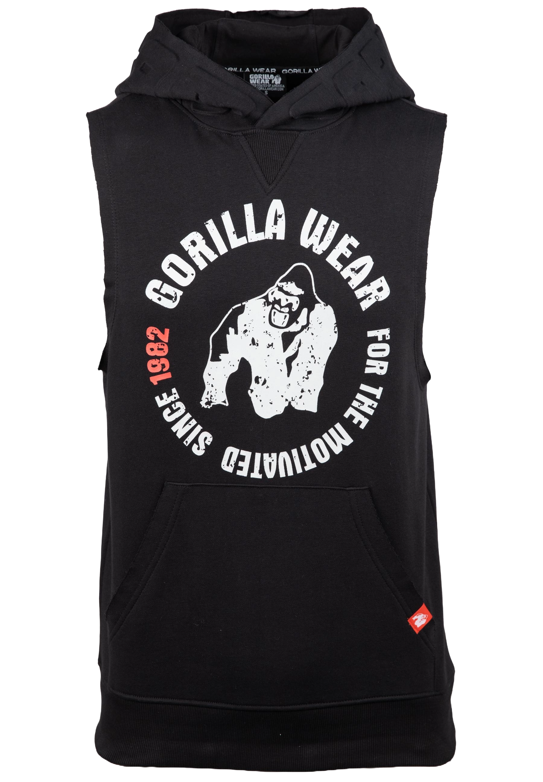 Marshall Sleeveless Hoodie, black