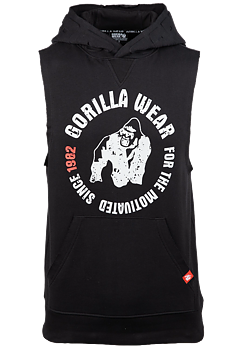 Marshall Sleeveless Hoodie, black