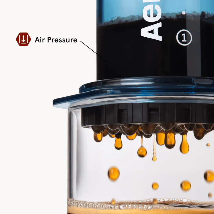 Aeropress Clear Blue  - Fantastisk kaffepress  - 6