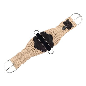 Mohair western string girth Pool's in mohair, natural / black / brown