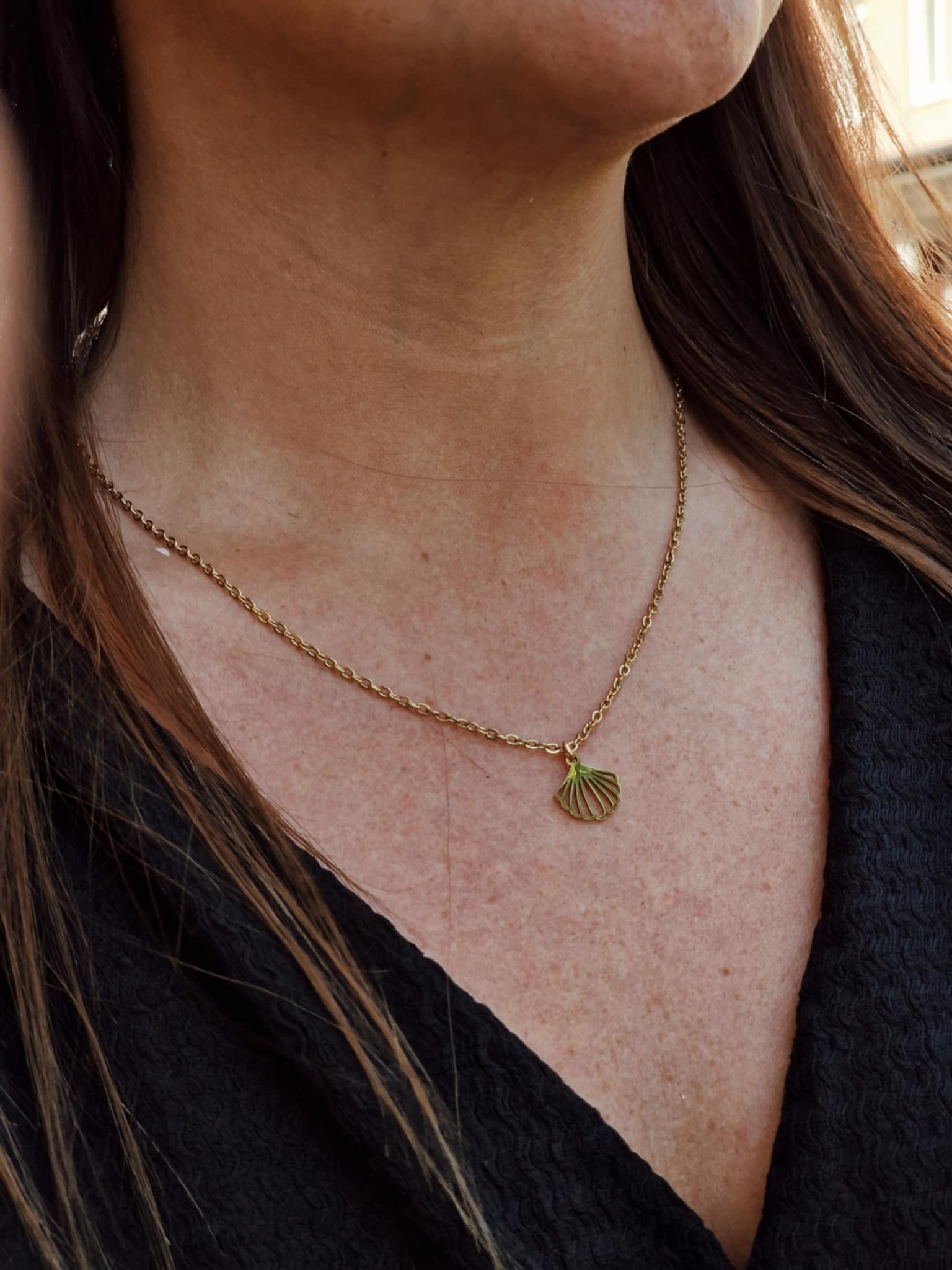 Halsband "Snäcka", guld