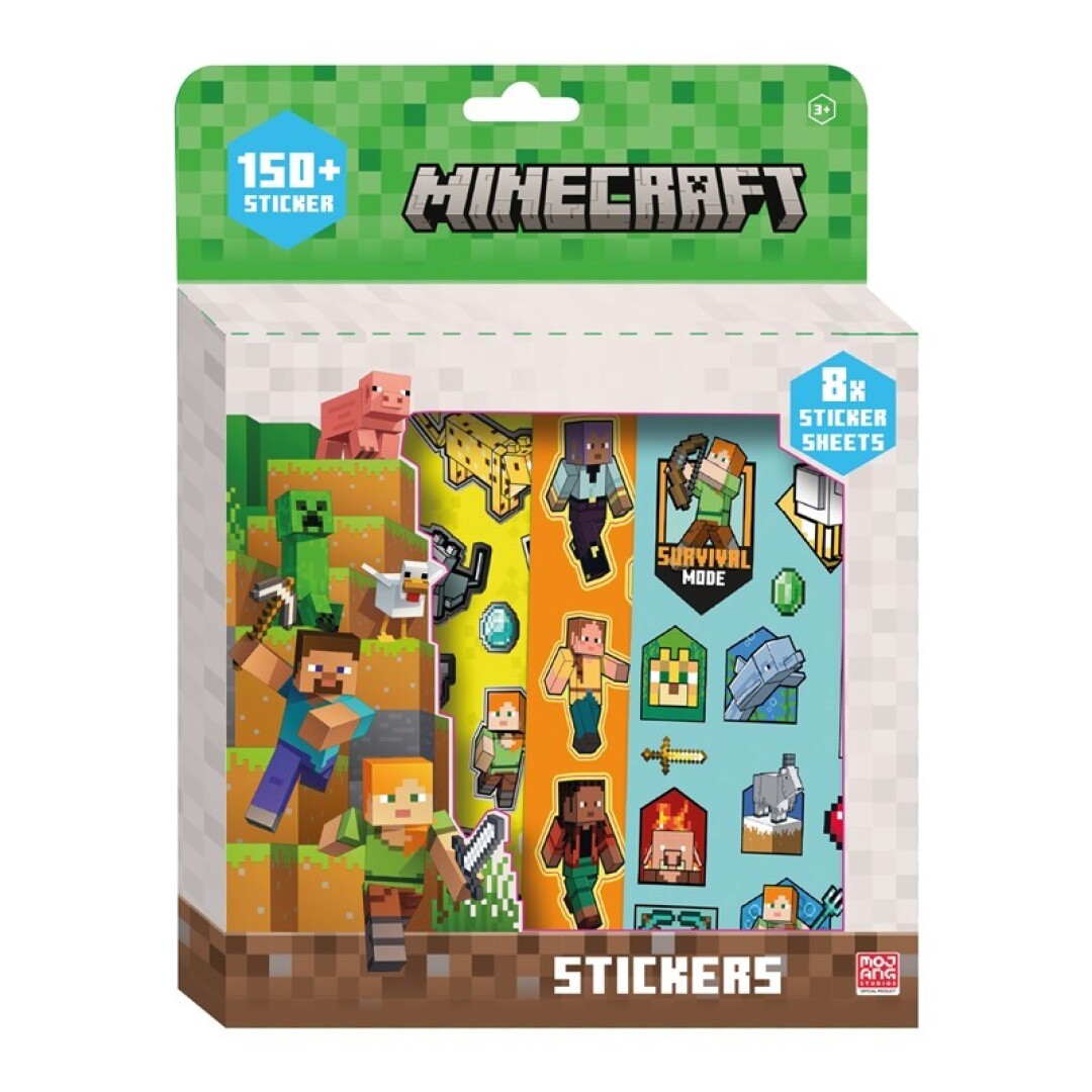 Minecraft Klistermärken 3D 150 st.