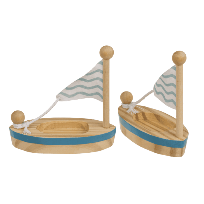 Wooden Floating Toy Sailboat - 2