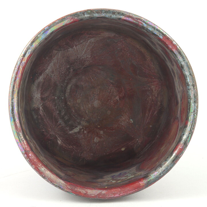 Isak Isaksson (2000s) Unique Chawan Bowl with Red Glaze 9 cm #45