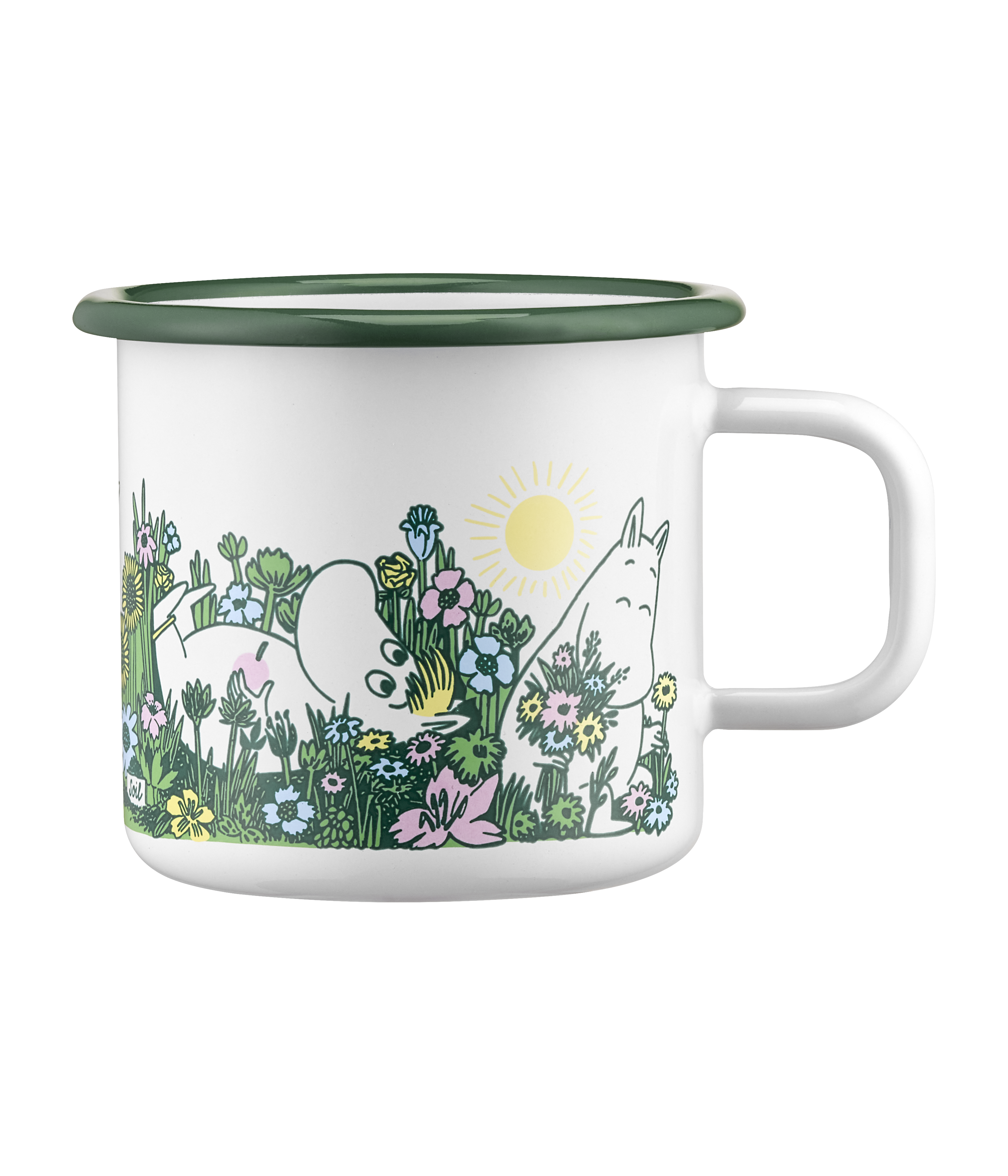 Mumin emaljmugg I trädgården 3,7dl - 3
