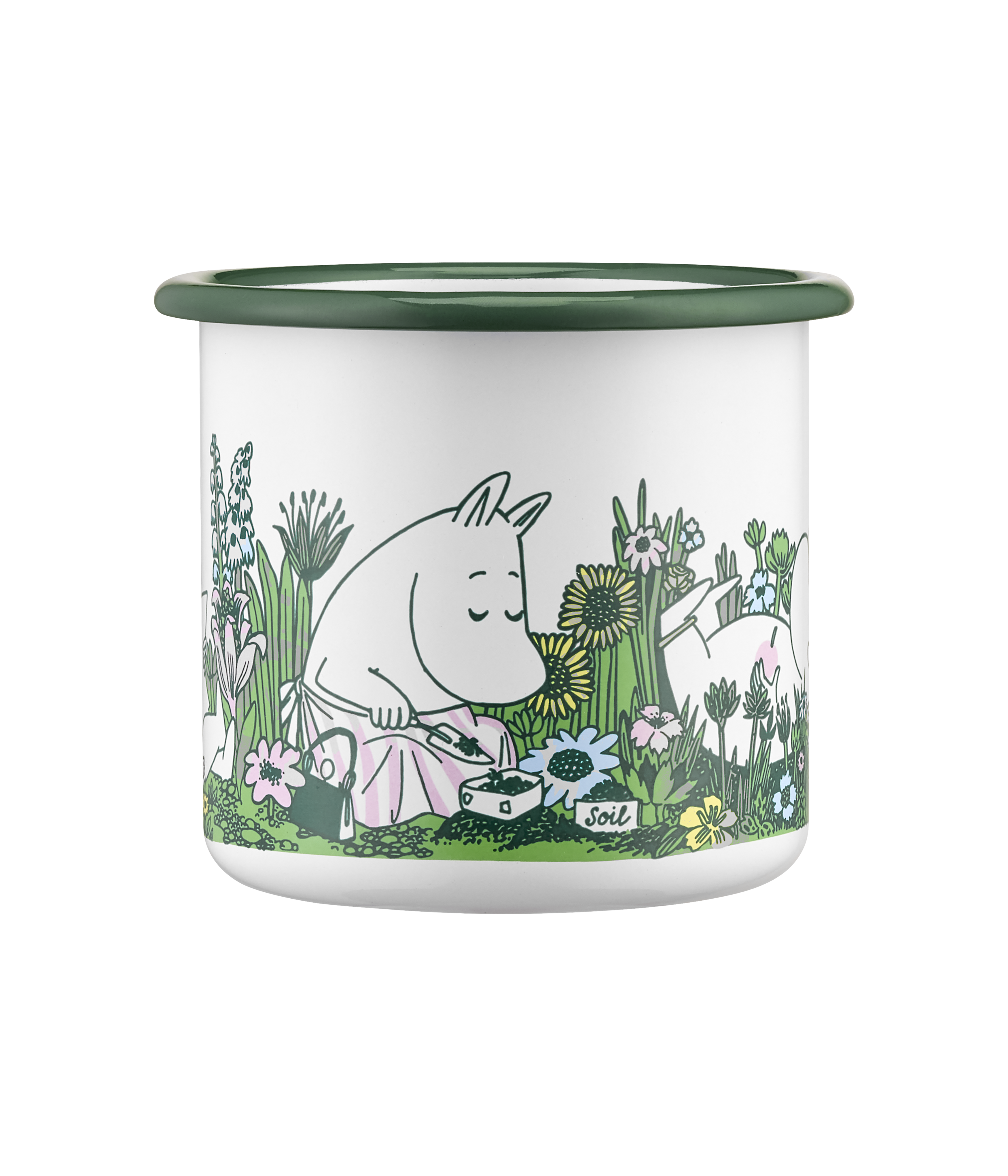 Mumin emaljmugg I trädgården 3,7dl