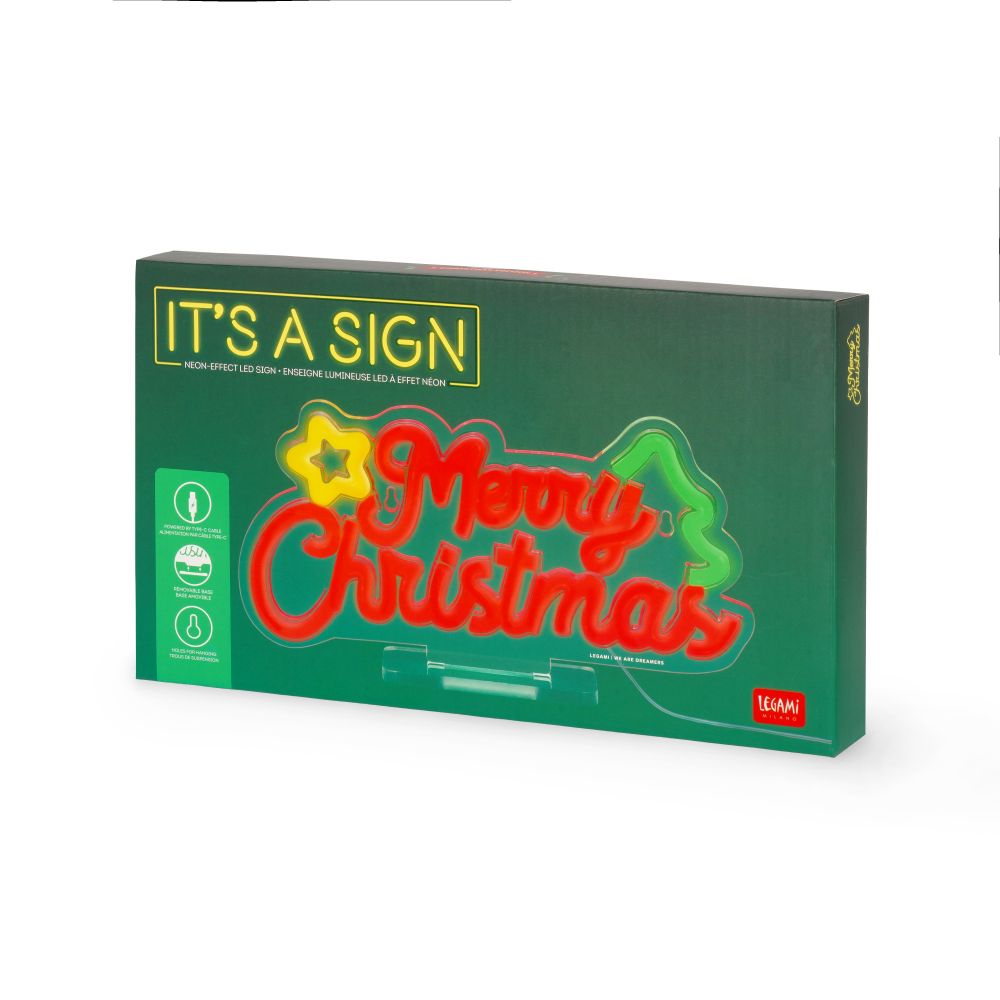 It's a sign, LED-lampa med neon-effekt, Merry Xmas - 4