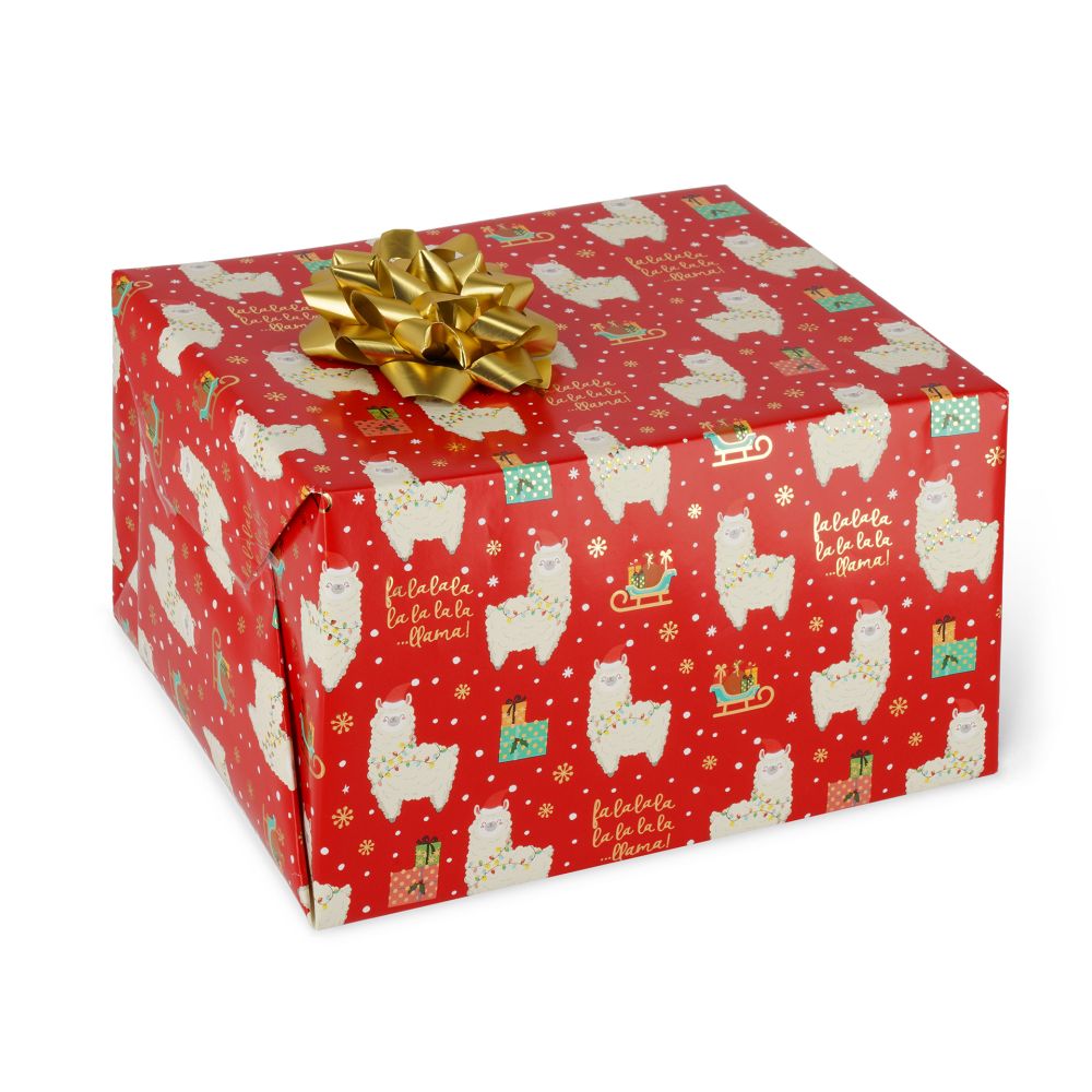 Presentpapper - Llama (Christmas)