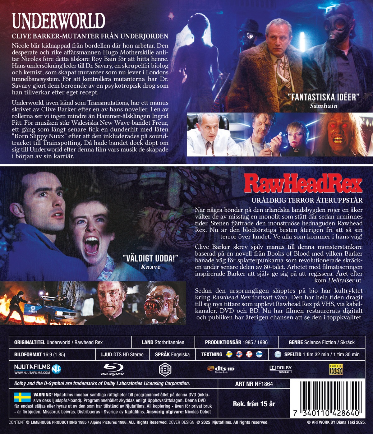 Rawhead Rex / Underworld (Blu-ray) - 2